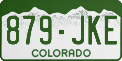 CO license plate 879JKE