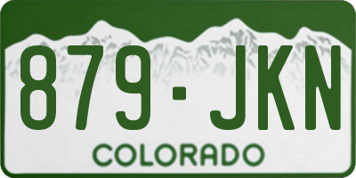 CO license plate 879JKN