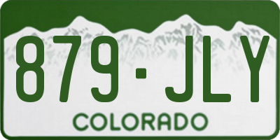 CO license plate 879JLY