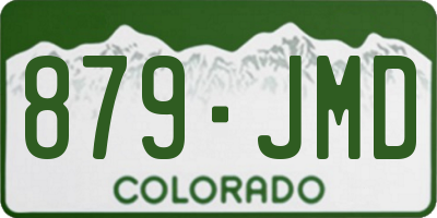 CO license plate 879JMD