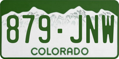 CO license plate 879JNW