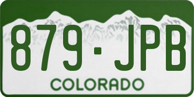 CO license plate 879JPB
