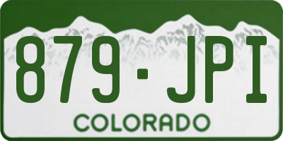 CO license plate 879JPI
