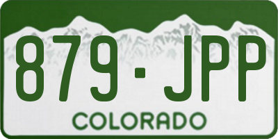 CO license plate 879JPP