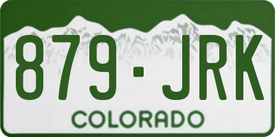 CO license plate 879JRK