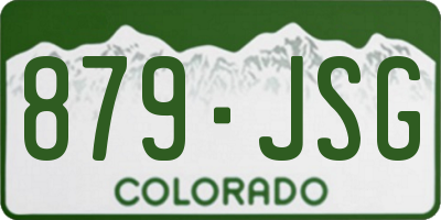 CO license plate 879JSG