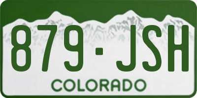 CO license plate 879JSH