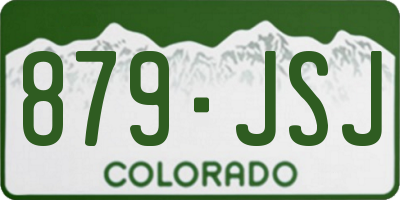 CO license plate 879JSJ