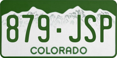 CO license plate 879JSP