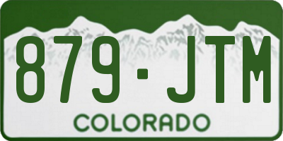CO license plate 879JTM