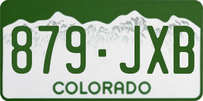 CO license plate 879JXB