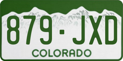 CO license plate 879JXD