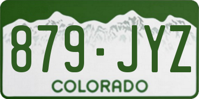 CO license plate 879JYZ