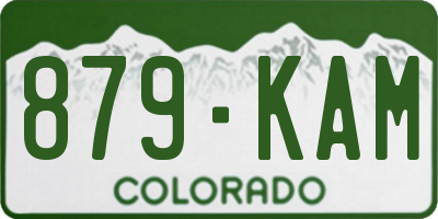 CO license plate 879KAM
