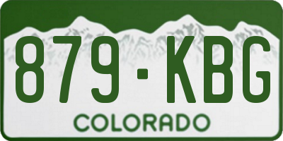CO license plate 879KBG