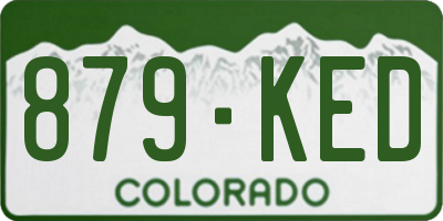 CO license plate 879KED