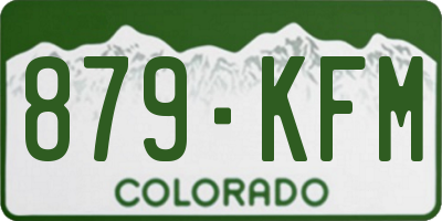 CO license plate 879KFM