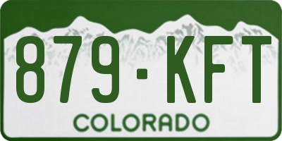 CO license plate 879KFT