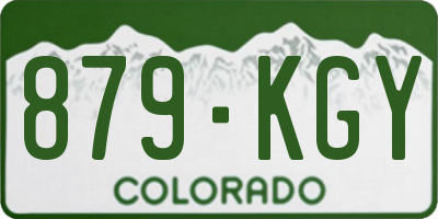 CO license plate 879KGY