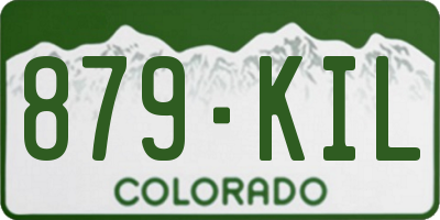 CO license plate 879KIL