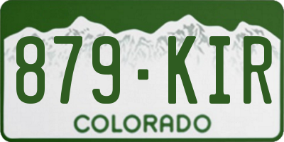 CO license plate 879KIR