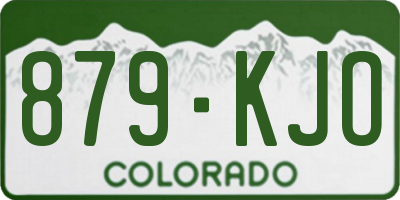 CO license plate 879KJO