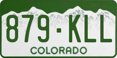 CO license plate 879KLL