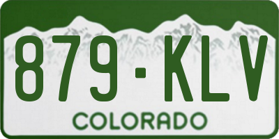 CO license plate 879KLV