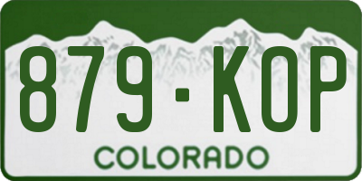 CO license plate 879KOP