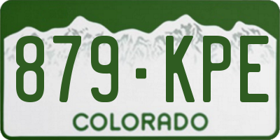 CO license plate 879KPE