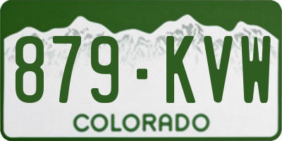 CO license plate 879KVW