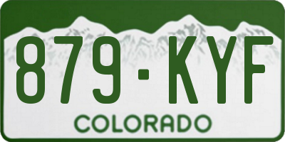 CO license plate 879KYF