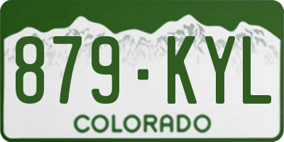 CO license plate 879KYL