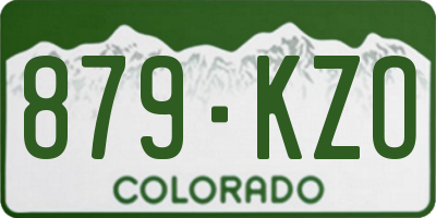 CO license plate 879KZO