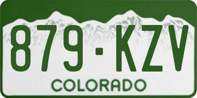 CO license plate 879KZV