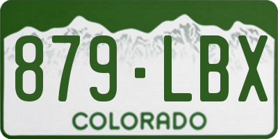 CO license plate 879LBX