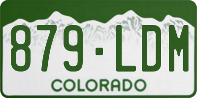 CO license plate 879LDM