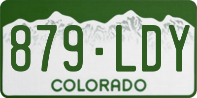CO license plate 879LDY