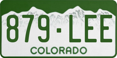 CO license plate 879LEE