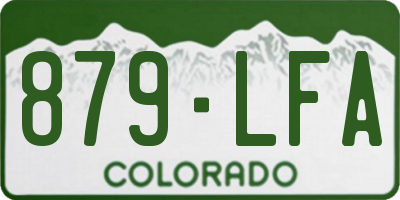 CO license plate 879LFA