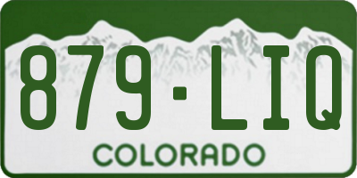 CO license plate 879LIQ
