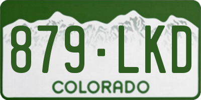 CO license plate 879LKD