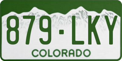 CO license plate 879LKY