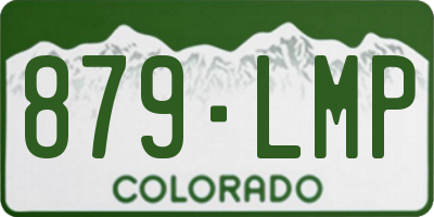 CO license plate 879LMP