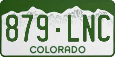 CO license plate 879LNC