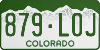 CO license plate 879LOJ