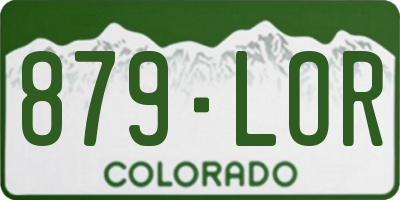 CO license plate 879LOR