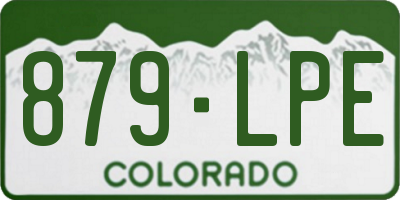 CO license plate 879LPE
