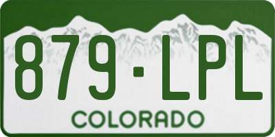 CO license plate 879LPL