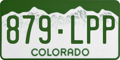CO license plate 879LPP